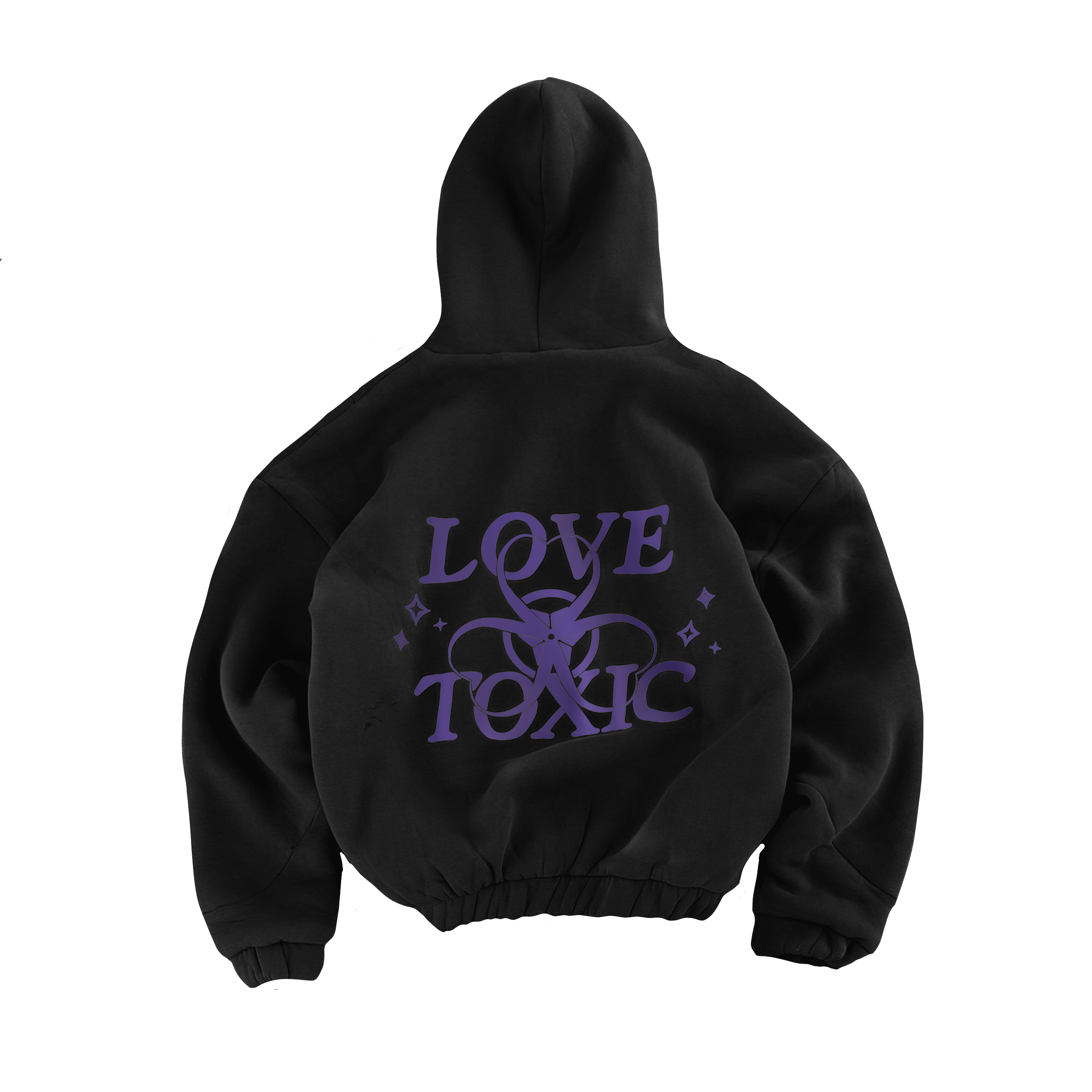 DOUBLE LAYER HOODIE BLACK