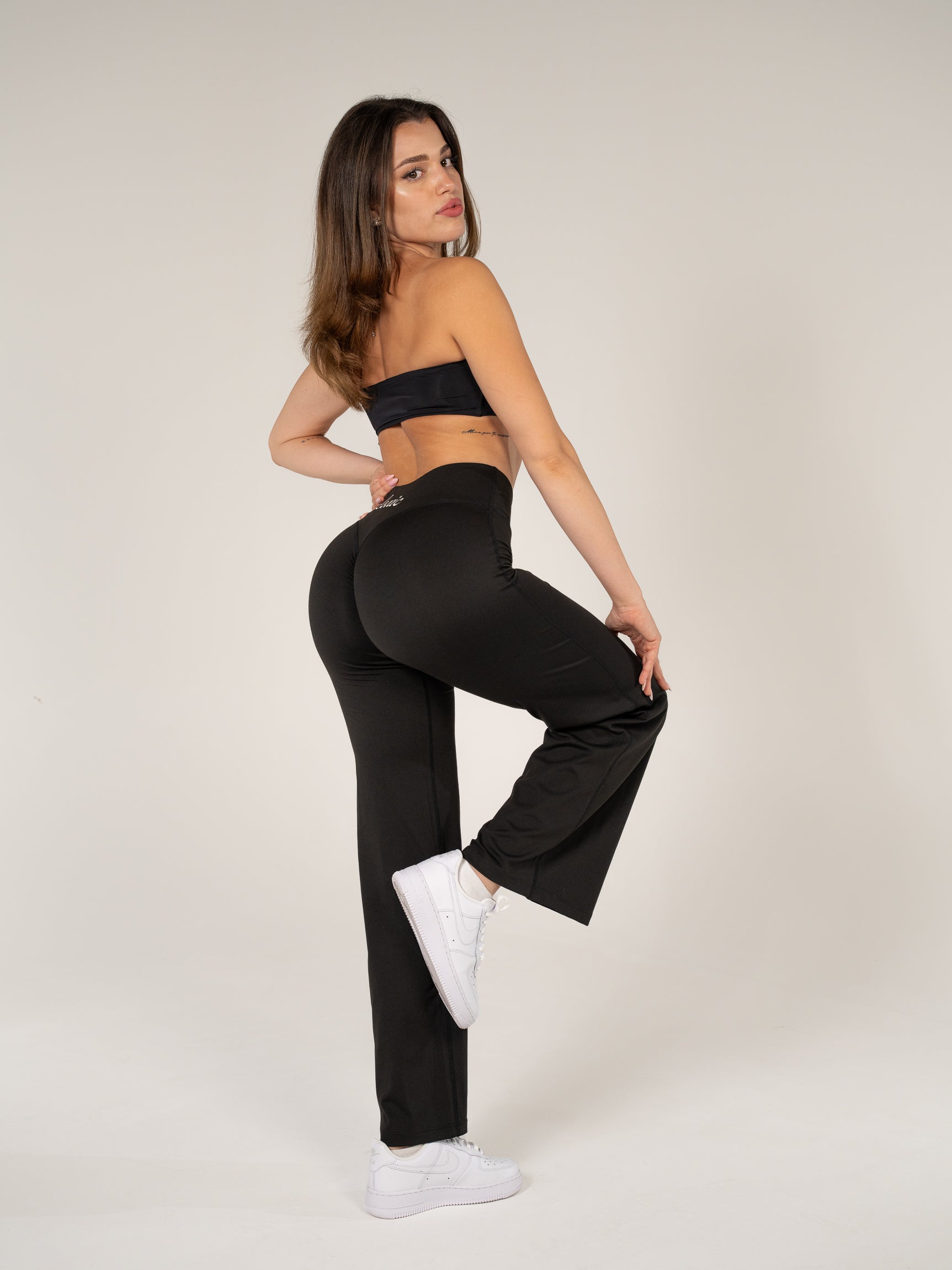 Nova Open Leg Leggings Black